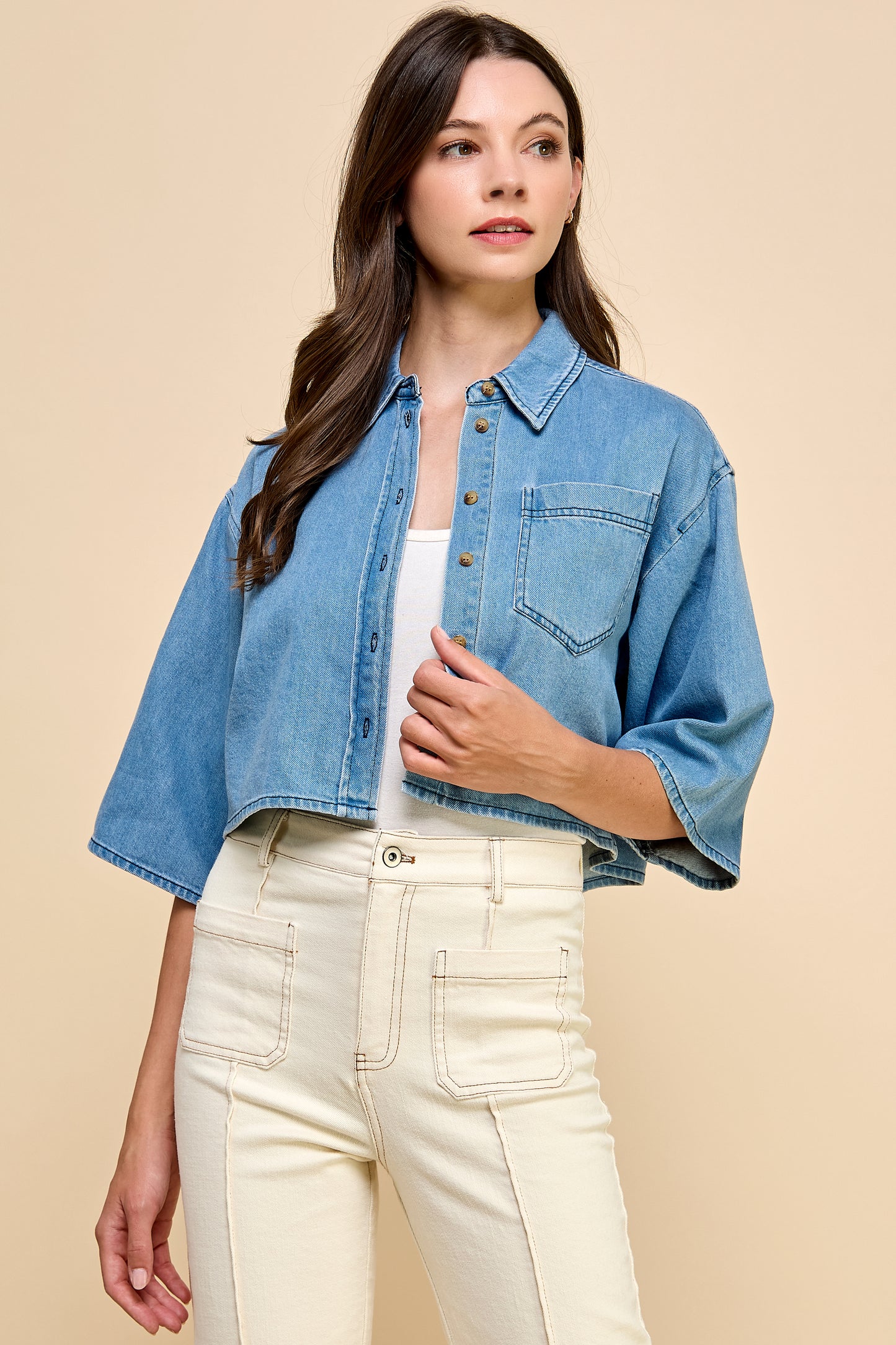 Chrishell Denim Shirt