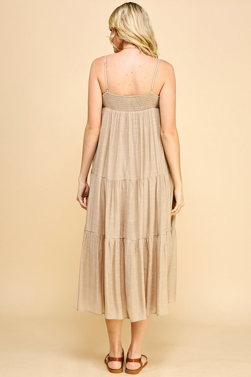 Flora Maxi Dress - Sand